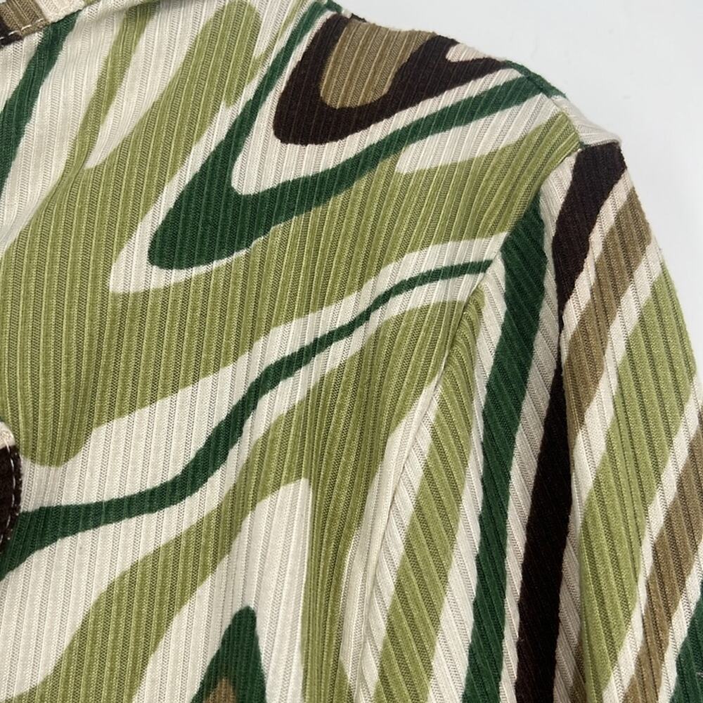 Vintage Y2K Earthbound Butterfly Rib Knit Top Shirt Forest Goblin Grunge Artsy - Picture 5 of 7